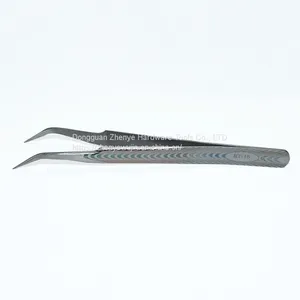 Straight Curved Eyelash Grafting Tweezers Light and High-precision Eyelash Blossom Tweezers for Eyelash Beautifiers Antistatic Tape Texture ST-15 thumbnail-4