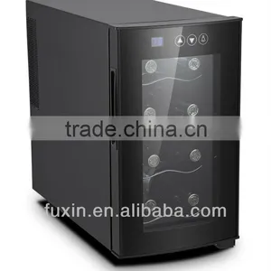 FUXIN:JC-23CRFW,Semiconductor Table Fridge With 8 Bottles/Glass Door Wine Cooler/Freezers. thumbnail-1