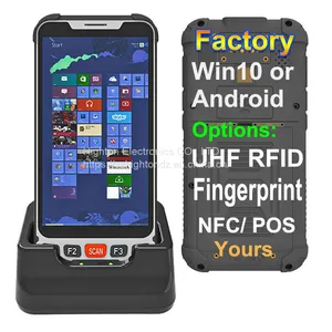Cheapest 5.5 Inch WIN10 4+64GB Z8350 USB3.0 1920*1080 Rugged Handheld Computer Smart Hand Terminal PDA NFC 2D UHF RFID Scanner thumbnail-1