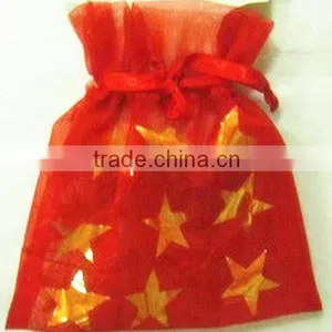 Red Present Pouch and Gift Bags With Rope for Outdoor Packing/car-trip Snacks/candy/gifts thumbnail-2