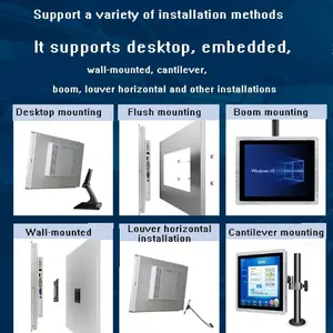 3mm 15 Inch Embedded Industrial Capacitive Touch Monitor Waterproof and Anti-fouling Touch Display Smart Terminal thumbnail-2