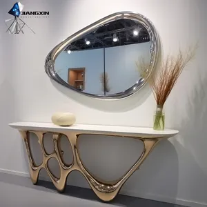 Premium Stainless Steel Furniture Set -- Contemporary Mirrors and Side Tables for Hotels, Exhibition Halls and High-end Residences thumbnail-4