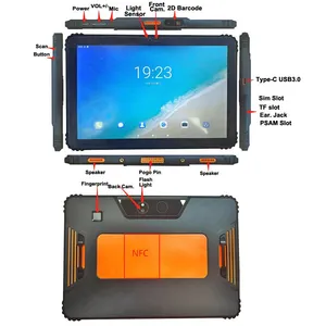 Cheapest Factory 10 Inch Android Rugged Tablet FHD 5G USB3.0 Industrial Rugged Tablet PC With NFC Fingerprint 2D Barcode Scanner thumbnail-5