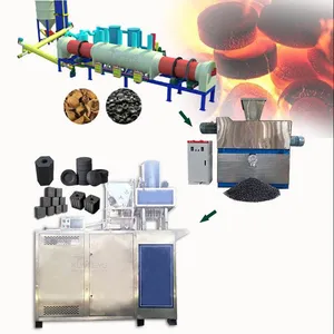 Agricultural Waste Biomass Charcoal Machine Sawdust Rice Husk Coconut Shell Briquette Charcoal Making Line EPC thumbnail-1
