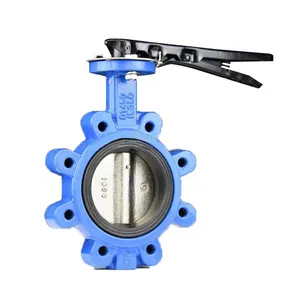 Factory Direct Manual Convex Ear Soft Seal Butterfly Valve, Rubber Clamp Butterfly Valve, High-quality thumbnail-1