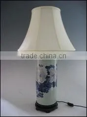 Chinese Antique Blue-and-White Ceramic Lamp thumbnail-1