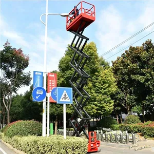 12m 14m Working Height Self-propelled Electric Platform Aerial Work Platform Man Lift Platform Hydraulic Scissor Lifts thumbnail-1