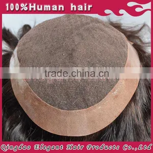 100% Virgin Remy Top Quality Human Hair Extension Men Toupee thumbnail-1