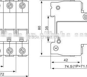 Circuit Breaker for DIN Rails,DZ47-63 MCB Mini Circuit Breaker thumbnail-6