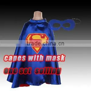 2016 Fashion Superhero Cape With Masks,Wholesale Children 100% Sateen Capes With Lining Kids Party Costume Cloak Quality Choice thumbnail-1