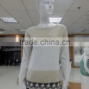 Lady's Crew Neck Fashion Jacquard Pullover Garment 2016 Fall/winter Viscose/nylon/wool thumbnail-1