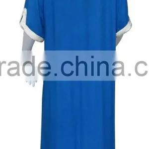 the Newest Short Sleeves Maxi Dress With From Front to Hem Rope Embroidery thumbnail-3