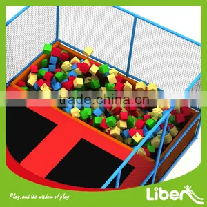 Small Kids Jump Bed With Foam Pit Trampoline Rectangular Sport Play Trampoline Park thumbnail-5