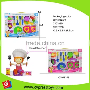 Miniature Kitchen Cookware Playset for Kids With Cooking Utensils Set thumbnail-2