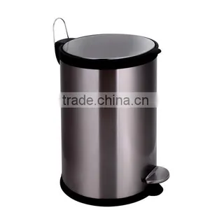 Round Stainless Steel Garbage Bin for Sale thumbnail-2