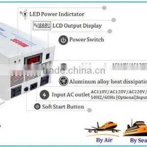 Hot Sell Meind 1000W True Pure Sine Wave Inverter With UPS and AC Charge thumbnail-5