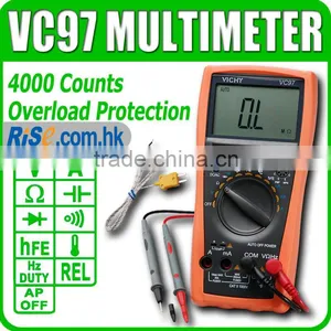 VC97 Tester Thermometer Resistance AC DC Ohm Hz C 4000Count Voltmeter Multimeter thumbnail-1