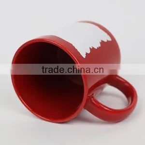 11oz Red Luminous Mug With Irregular Edge thumbnail-2