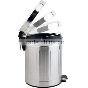 Stainless Steel Trash Can Garbage Bin Dust Bin Waste Bin Ash Bin Epoxy Garbage Can thumbnail-2