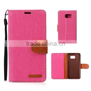 New Superior Quality Canvas and PU Cell Phone Wallet Case thumbnail-3
