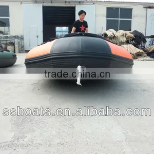Sunshine 12'8"inflatable Boat Tender Yacht Dinghy Fishing Camping Hunting Pontoon Boat thumbnail-5