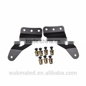2pcs 50" Curved LED Light Bar Mount Brackets Windshield Fits 2007-2013 Chevy/GMC thumbnail-3