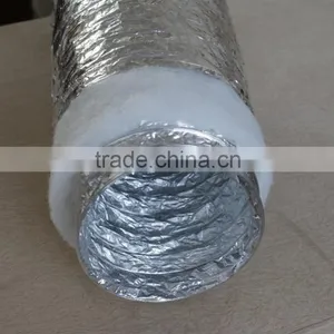 Double Foil Insulated Aluminum Flexible Air Duct With 16Kg/m3 Glass Fiber thumbnail-4