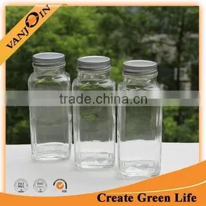 Clear Food Grade French Square Bottle thumbnail-1