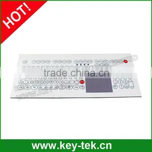 IP65 Industrial Membrane Hygienic Keyboard With Sealed Touch Pad Mouse thumbnail-1