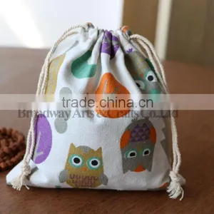Promotion Canvas Fabric Drawstring Bag With Custom Logo thumbnail-1