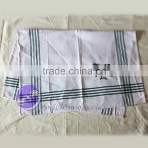 Embroidered 100% Cotton Waffle Plain White Tea Towel thumbnail-3