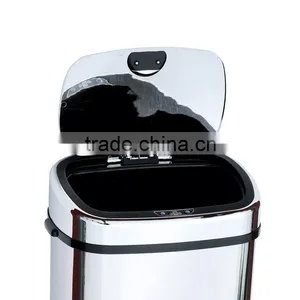 8 10 13 Gallon Infrared Touchless Dustbin Stainless Steel Waste Bin Auto Touchless Trash Can SD-007 thumbnail-5