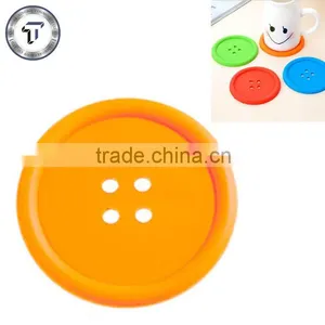 Novelty Button Shape Silicone Drink Coasters thumbnail-1