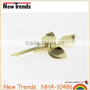 Factory Wholesale Metal Gold Leaf Hair Pin Hair Clip thumbnail-5