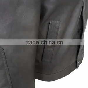 2016 Latest USA Design of Mens PU Leather Jacket thumbnail-2