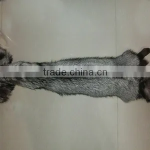 Silver Color Animal Skin Fox Fur Pelts Genuine Silver Fox Fur Skin thumbnail-5