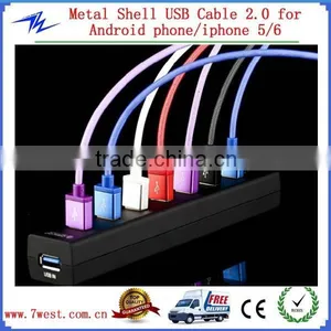 Newest Aluminum Mesh Braided Micro 5 Pin USB Charger Cable for Samsung thumbnail-6