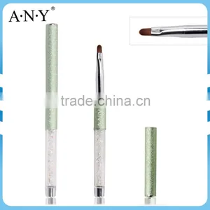 ANY 2016 New Design Acrylic Handle With Diamond Inside Oval Imported Nylon Hair Nail Art Gel Brush Pure Color Hot Sale thumbnail-1