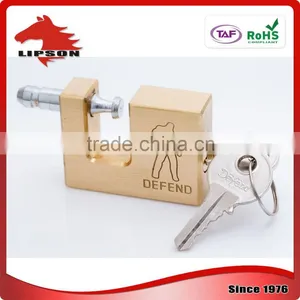 Industrial Mechinery Fancy Rectangular Brass Padlock thumbnail-1