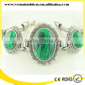 Peacock Hand Made Gemstone Bracelet, Gemstone Chip Bracelets thumbnail-3