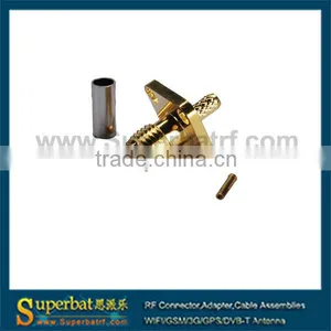 4 Hole Panel Mount SMA Female to Coaxial Cable RG316 thumbnail-1