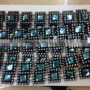 2017 New Fashion Rhinestone and Square Acrylic Chain for Shoe Decoration thumbnail-5