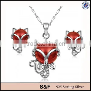 Stock ! ! ! 925 Sterling Silver Jewelry Wholesale Jewelry 925 Red Agate Jewelry thumbnail-1
