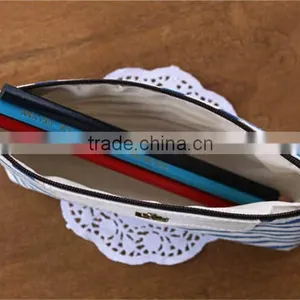 New Canvas Navy Marine Stripe Style Pencil Case Pen Box thumbnail-2