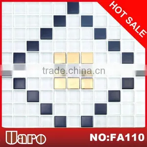 Special Design Crystal Glass Mix Metal Interior or Exterior Wall Decor Mosaic Tile thumbnail-1