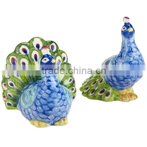 Ceramic Peacock Salt Pepper Shaker thumbnail-1