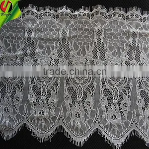 2015 New Design Fabric Nylon White Eyelash Lace thumbnail-2