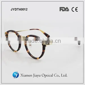 Tortoiseshell Color Demi Round Optical Frames Acetate thumbnail-1