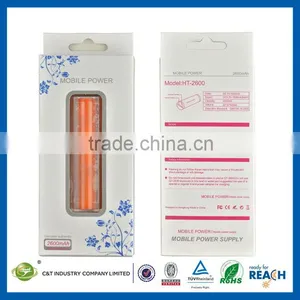 C&T Hot Selling FOR 2600mah Portable Slim Power Bank Cellphone thumbnail-1