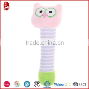 Cute Baby Toys for Promotion Gifts Soft Plush Stuffed Animal Design Baby Rattle Baby Toy thumbnail-2